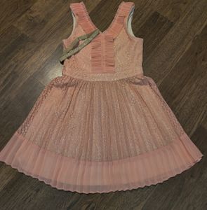 Beautiful Peach Dress with Headband